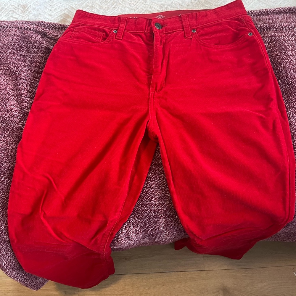 St. John's Bay Vibrant Red Corduroy Trousers